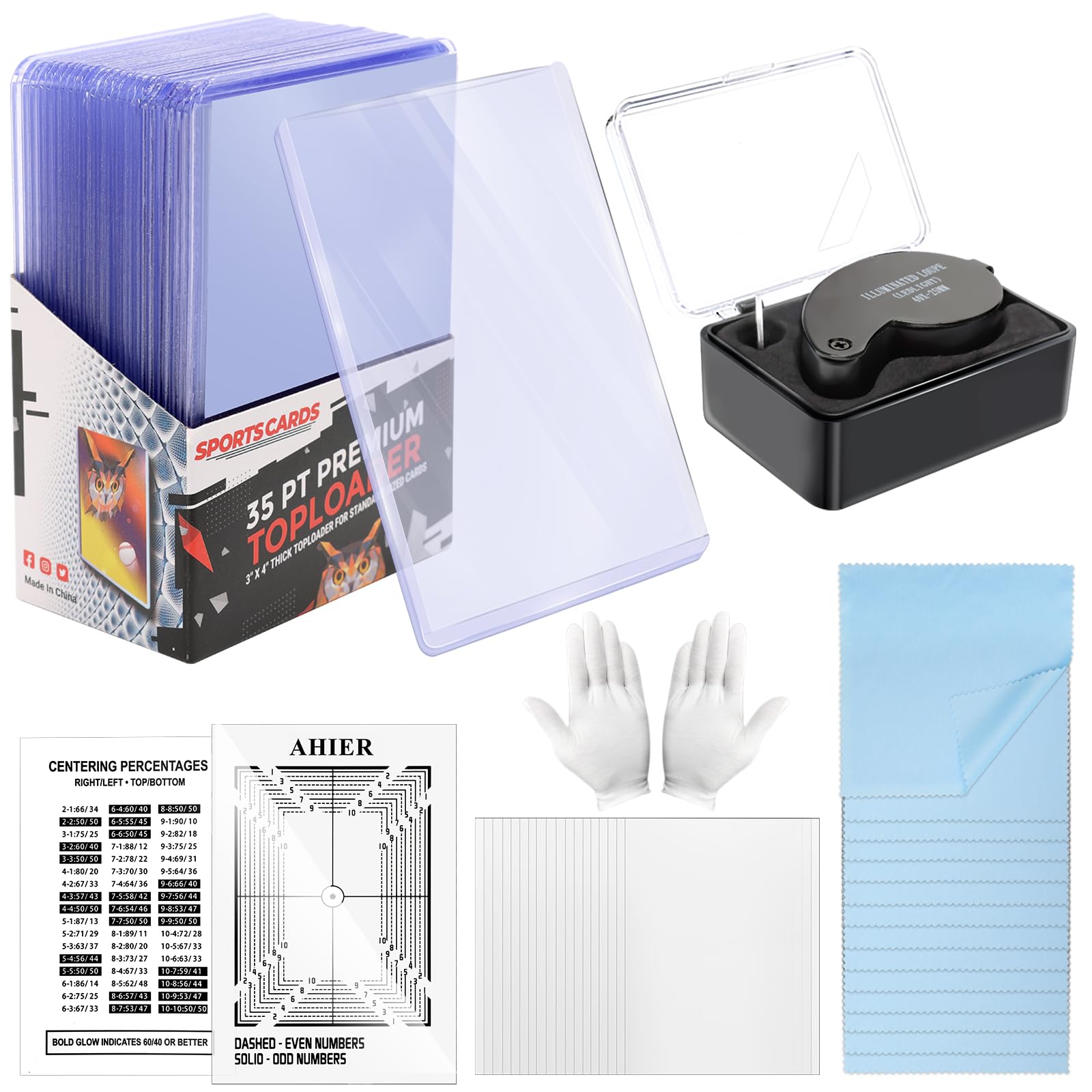Amazon.com: AHIER 139PCS Card Grading Kit, Card Centering Grading