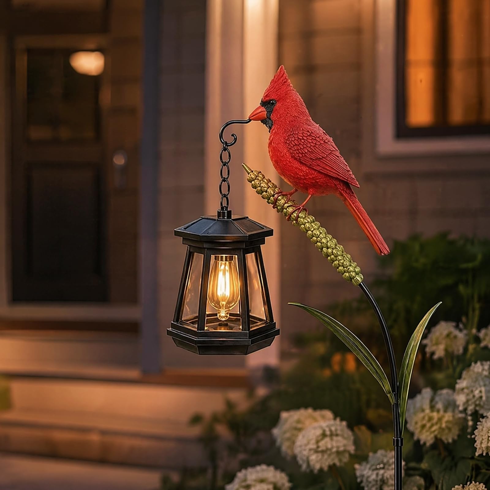 Solar Lantern Light,Outdoor Hanging Garden Lights Metal Lamp for Patio