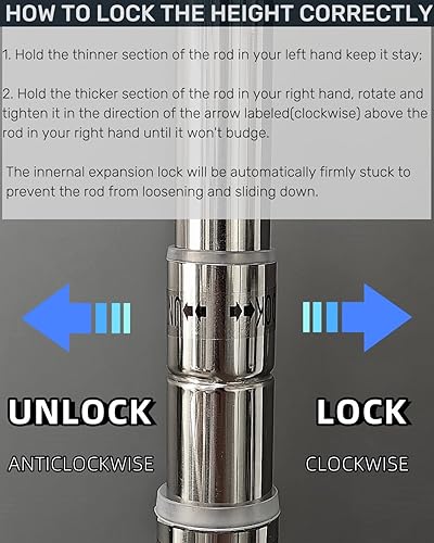 Miniatura 8 de APXL Bastones de soporte para cubierta de barco, 2 sistemas de soporte, altura ajustable 304 postes de soporte de acero inoxidable con base estable