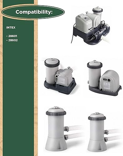 Miniatura 2 de GALVANOX Paquete de 8 cartuchos de filtro de repuesto tipo H para bomba de piscina sobre el suelo Intex (C330, 29007E)