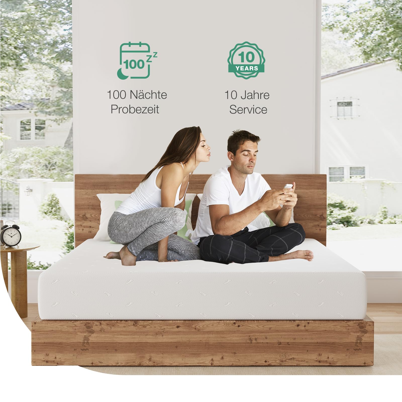 Novilla Matelas 80 x 190, 18 cm, Matelas Mousse à Mémoire de Forme en Gel 7 Zones, Mousse en Fibre de Bambou, Matelas de Lit d'Adulte et d'enfant, Confort Mi-Ferme, Amovible et Lavable, Ultra