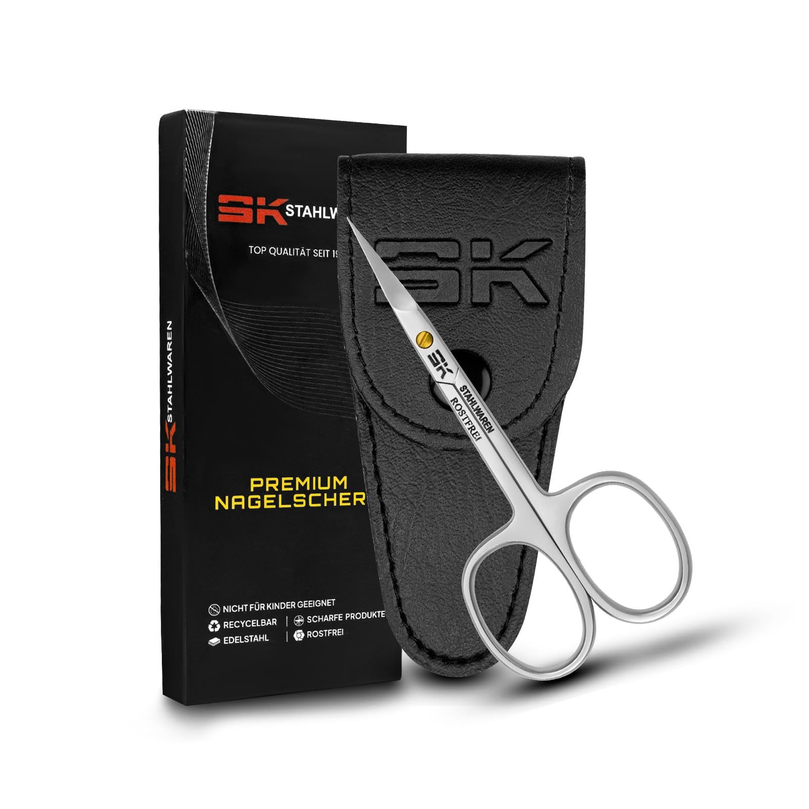 SK STAHLWAREN Professional cuticle scissors, curved