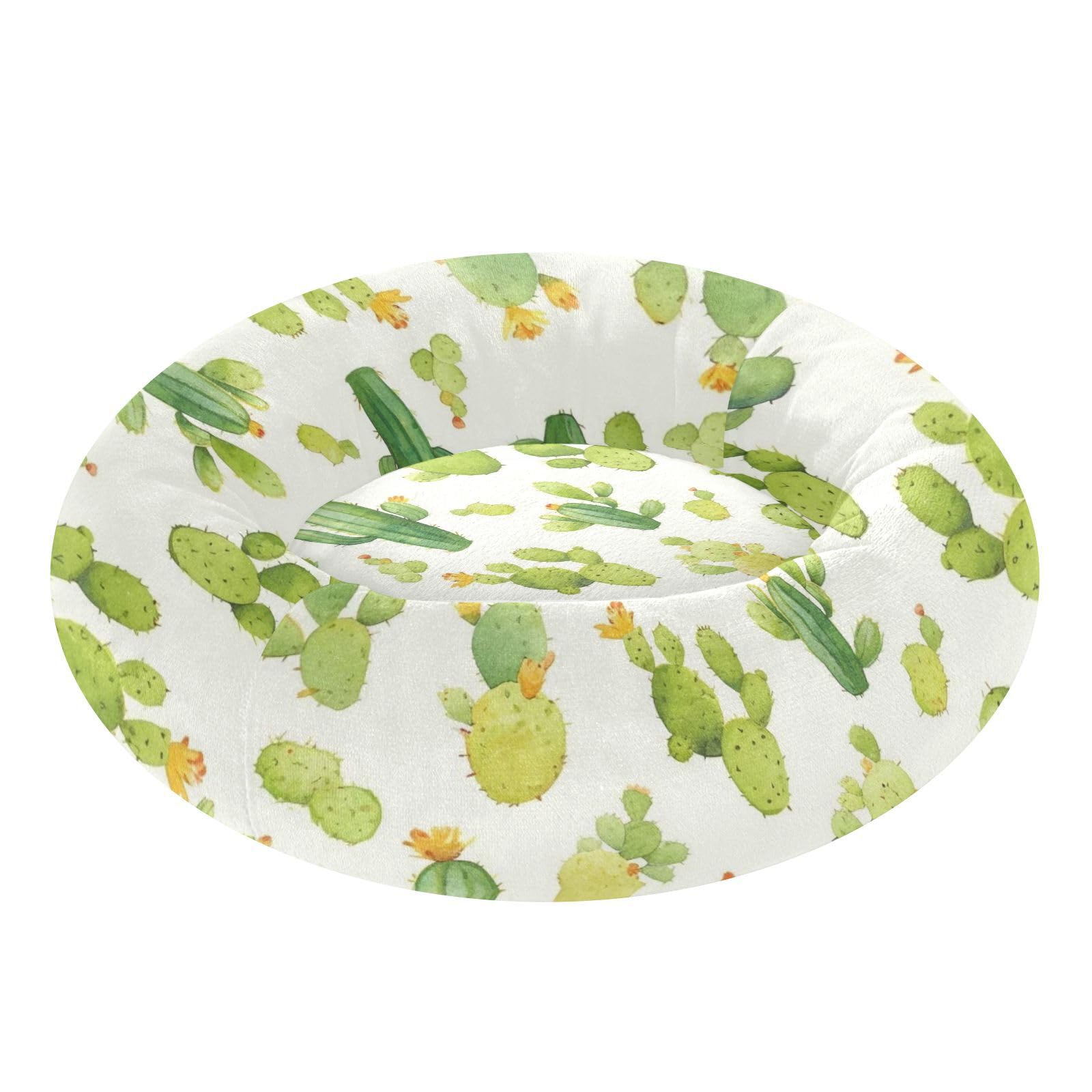 Lit pour chien S cactus vert au salon pour des siestes sereines
