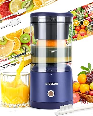 Presse-agrumes Manuel Avec Bec Verseur - Portable Et Compact - Pour Oranges, Citrons, Pamplemousses - Verre Doseur Intégré - Facile à Nettoyer
