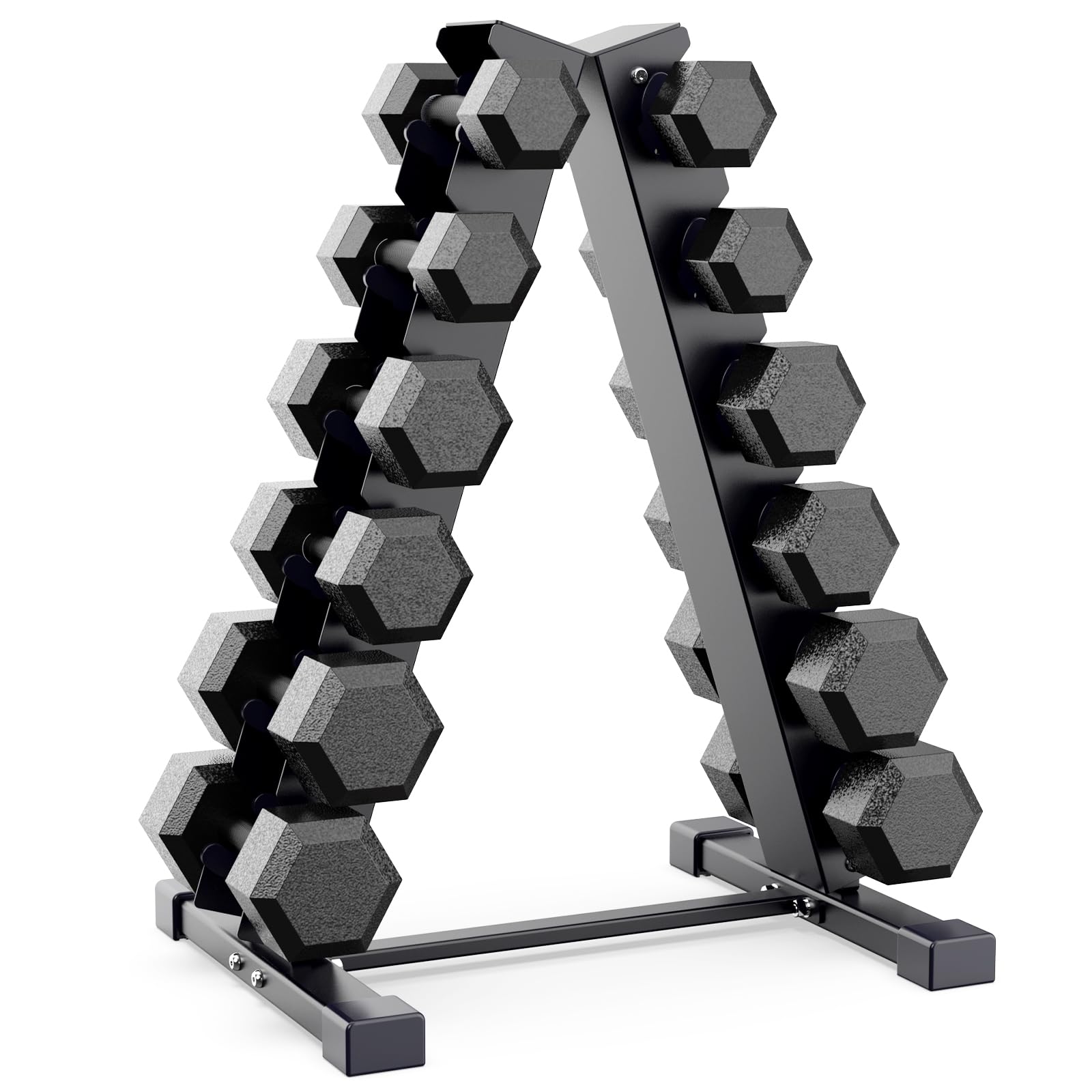 JX FITNESS Dumbbell Rack Fitness A-Frame Dumbbell Rack - 6 Tier Weight Rack for Dumbbells - Stand Only