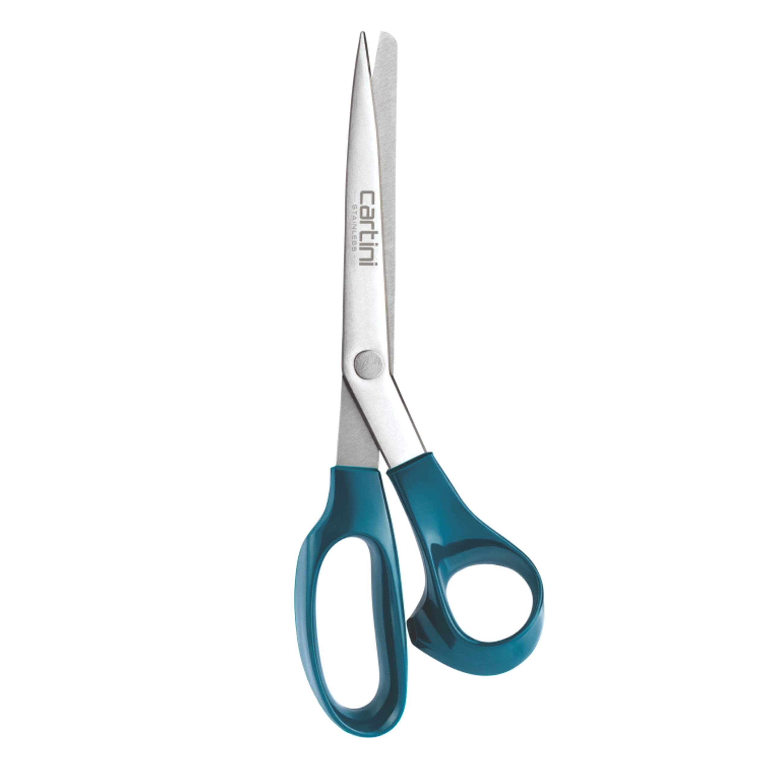 Cartini Scissors I For Everyday Home & Office Use Classic Cut Scissors For Cutting Cloth, thick cardboard, yarn, textile, flower stems I 8" High grade Stainless Steel I 1 Year Warranty