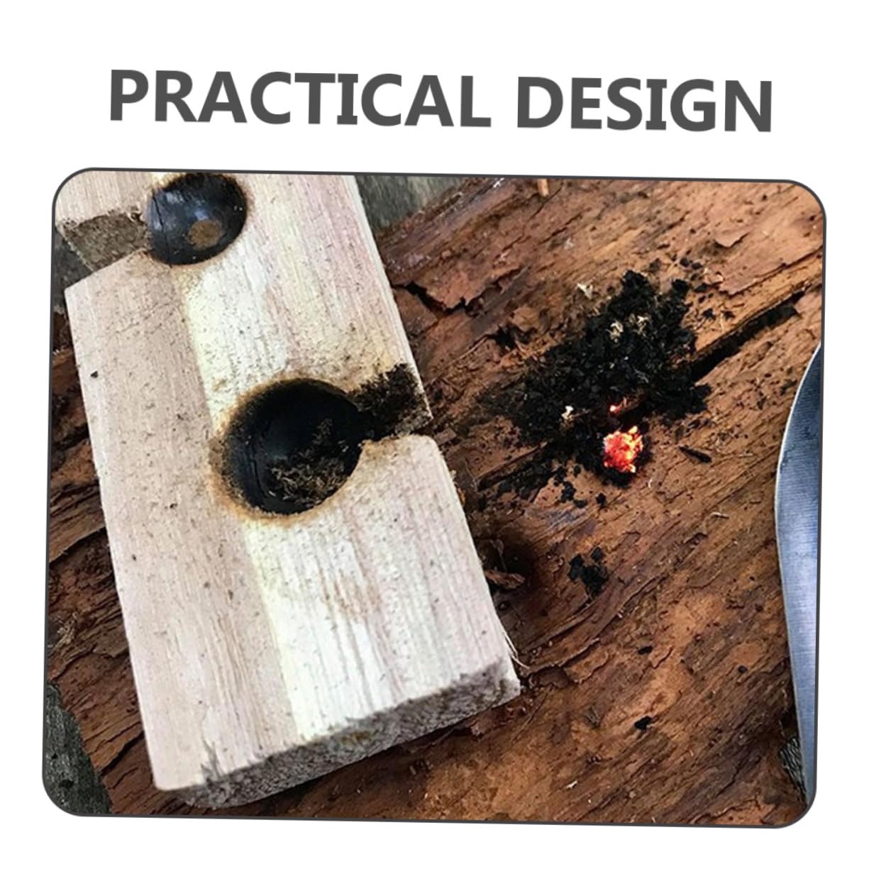 BESPORTBLE 5sätze Portable Feuerstarter Handbohrer Für Camping Und Outdoor Überlebenswichtige Friction Fire Tools Aus Holz Leicht Und Tragbar Für Mehrpersonennutzung
