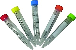SpectraTube Rainbow Cap Centrifuge Tubes, 15ml Graduated, 50 Tubes per Tray, 500 Tubes per Case