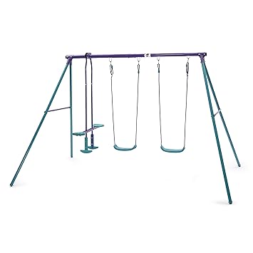 Plum Jupiter Metal 2 Swing with A Glider - Multicolor