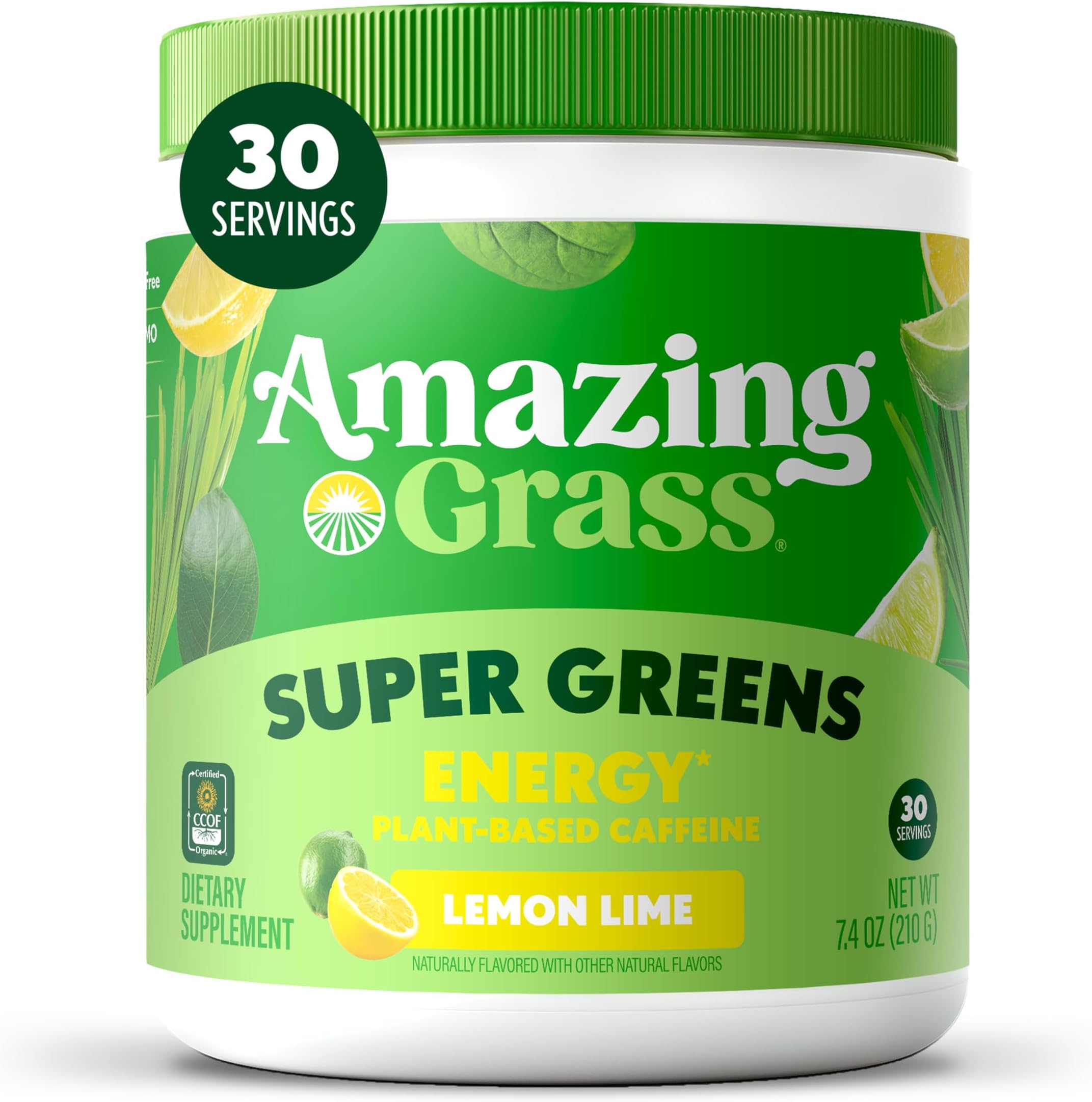 Amazing Grass Energy Lemon Lime Green SuperFood - 30 Servings