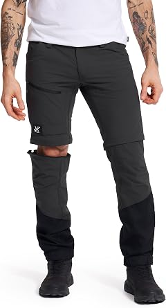 RevolutionRace Range Pro Men's Stretch T Zip-Off Pants Convertible Hiking Trousers for Outdoor Activities