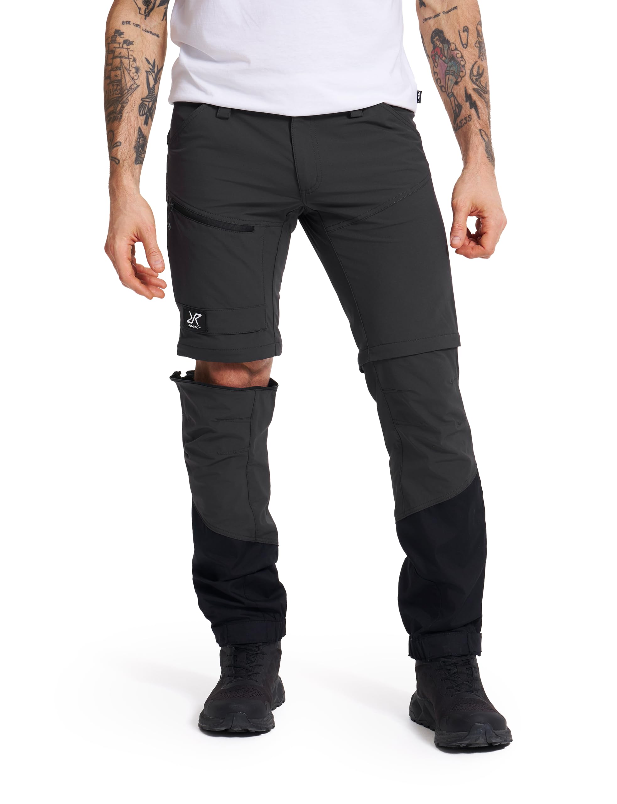 RevolutionRace Range PRO Stretch T Zip-off Pants da Uomo, Pantaloni da Trekking Convertibili per attività all'aperto