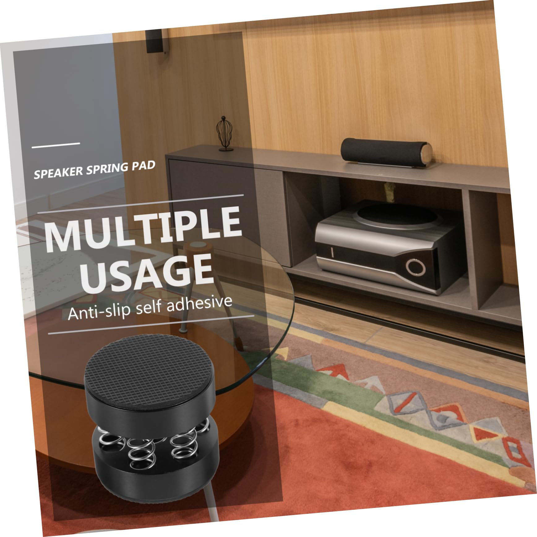 BRIGHTFUFU 4pcs Speaker Feet Pad Speaker Stand Karaoke Spring Pad for Home Studio