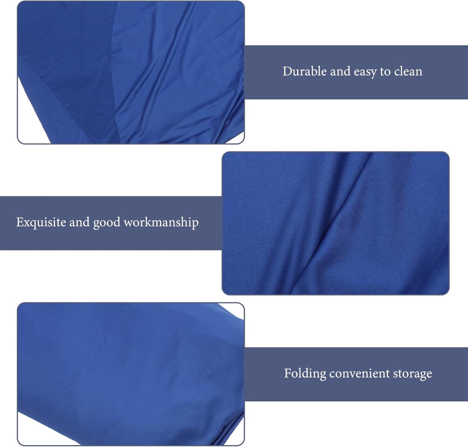 Elastic Stretch Table Cover Solid Color Design for Folding Tables for Parties Events and Buffets and Lightweight Easy to