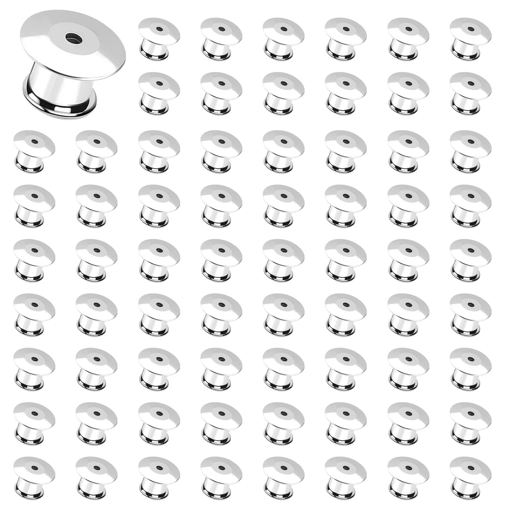 Ctrlzs 1000Pcs Locking Pin Back Locking Pin Retainer Buckle, Used For Locking The Back Of Metal Pin Of Brooch Enamel Lapel Pin