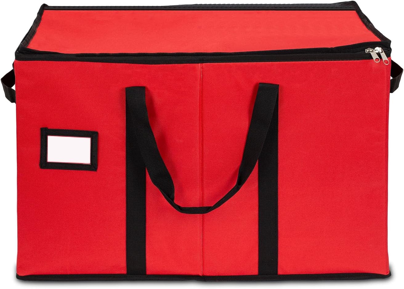 Christmas Ornaments Collectible Storage Box - Large Decorations Organizer Bags with Adjustable Dividers and Lids, Stackable Storage for accessories and Christmas Village Houses