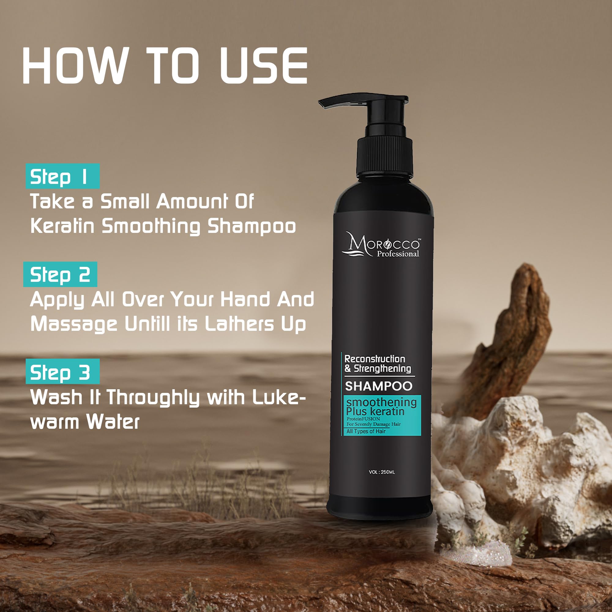 Buy Morocco Professional® Smoothing Plus Keratin Shampoo 250ml