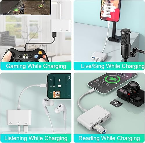 Miniatura 4 de Adaptador auxiliar Lightning USB 3 en 1