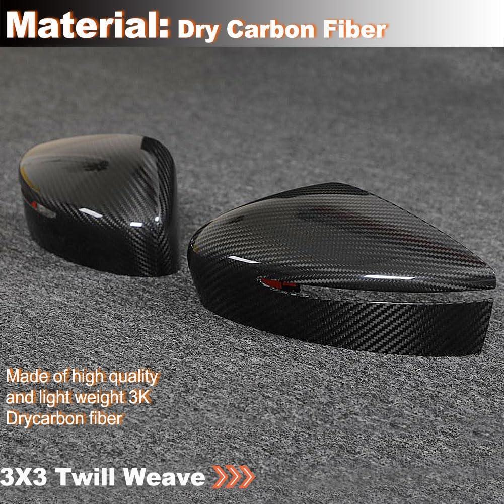 Dry Carbon Fiber Mirror Cover Caps fits for Nissan 400Z 2022UP Side Rearview Mirror Caps Exterior Outside Shell LHD Pair Add Style Factory Outlet