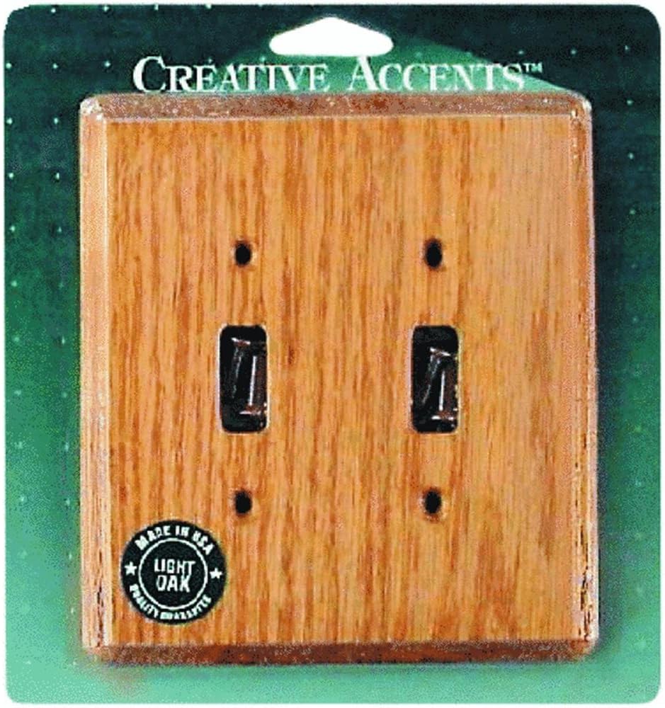 Jackson Deerfield #902L Oak Double Toggle Wall Plate