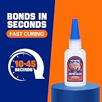 Super Glue Clear 30 g(1.06 oz.), Strong Fast Drying Waterproof Liquid Adhesive for Plastic, Metal, Wood, Rubber, Ceramic, Leather Repair,Rhinestone Jewelry, DIY Crafts
