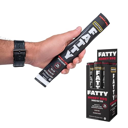 FATTY - Palitos de carne alimentada con pasto, aperitivo alto en proteínas, camping, deportes, viaje por carretera, bajo en carbohidratos, sin