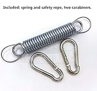 Vista 3 de Kit de columpio para silla – resorte, resistente, 2 mosquetones, cuerda de seguridad – Accesorios de suspensión para bolsas de boxeo, asiento