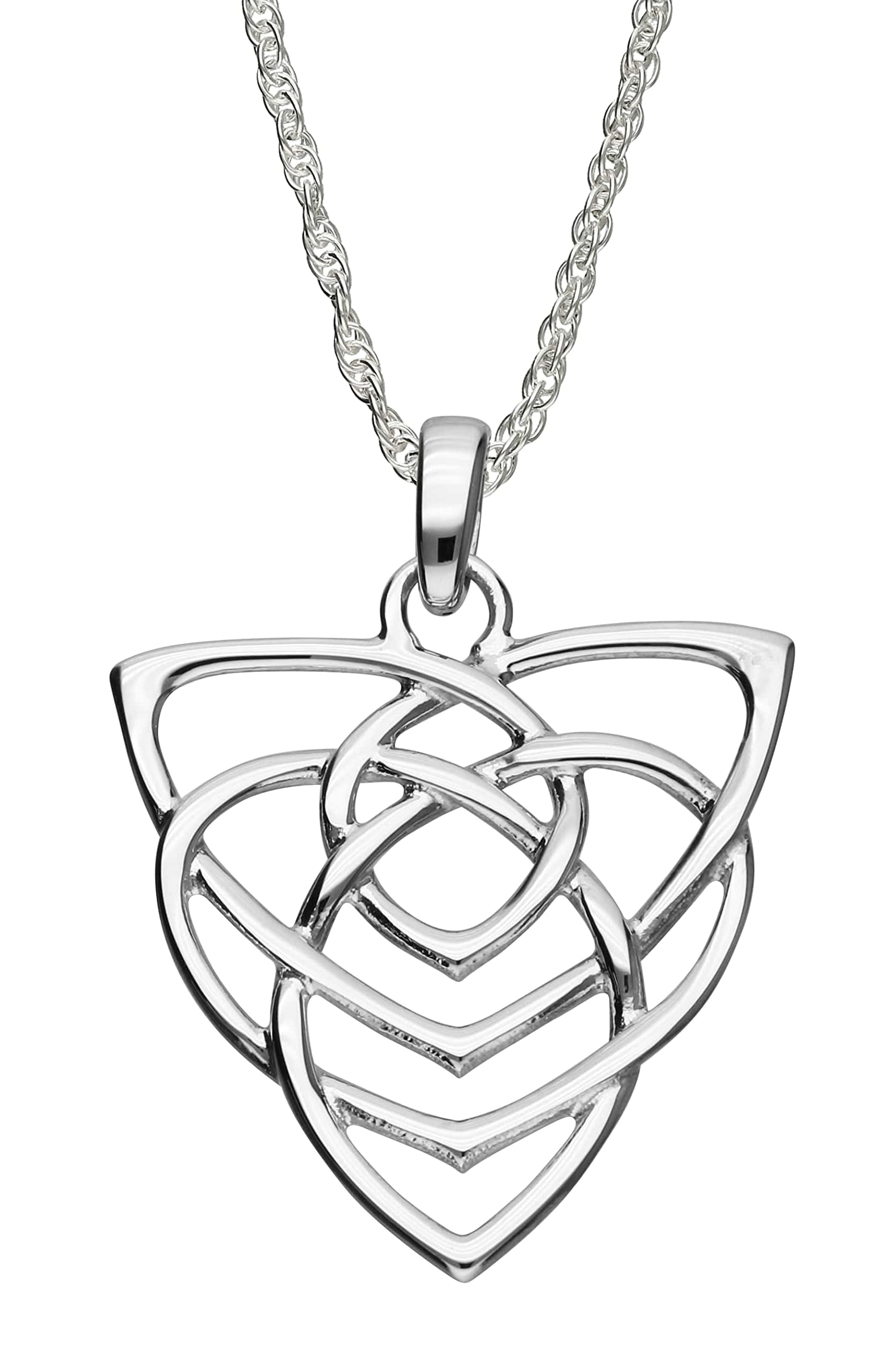 ORTAK 925 Sterling Silver Handmade Pendant Necklace Generations Collection Motherhood Celtic Knots Art Work High Polished Celtic Fine Jewellery Made In Scotland