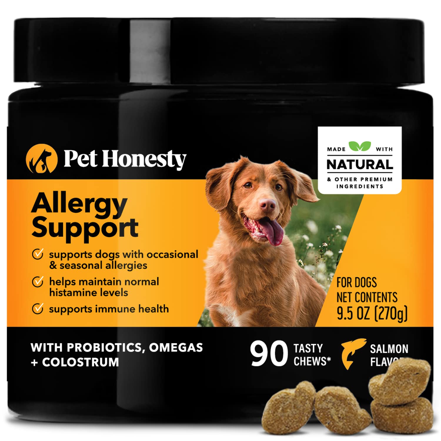 Buy Pet Honesty Dog y Chews Omega3 Salmon Fish Oil Supplement, Probiotics for Dogs, Seasonal