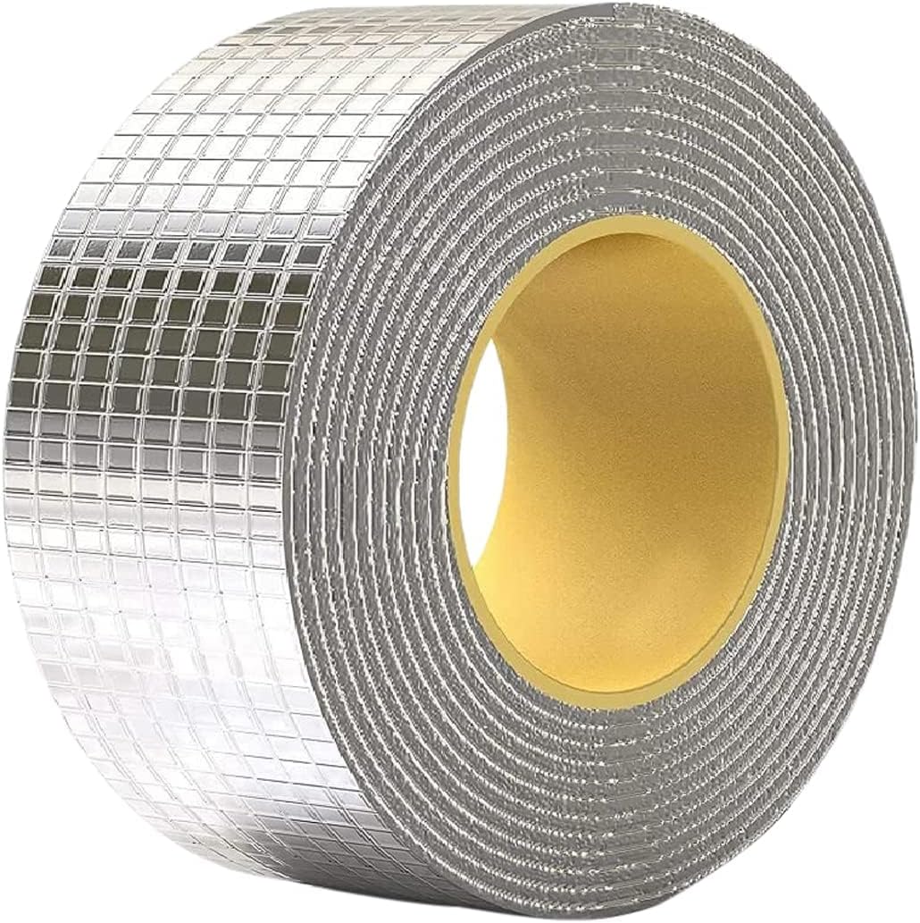 Waterproof Repair Tape for Pipe Leakage Roof Water Leakage Solution Aluminium Foil Tape Waterproof Adhesive Sealing Butyl Rubber Tape for Surface Crack (5cmx5m) (Silver)