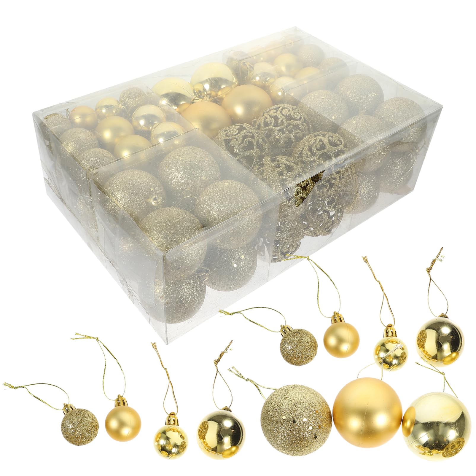 Boules de Noël suspension sapin accessoires décoration scène boîte 100pcs
