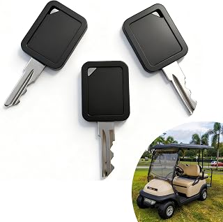 Club Car Replacement Golf Cart Keys - 3-Pack (1A, 1B, 1C) Compatible with 105068002 & 101974701, Carryall 300, 500, 510, 550, 700, 710 (2014-Current) & Precedent/Onward Models Durable Ignition Key Set