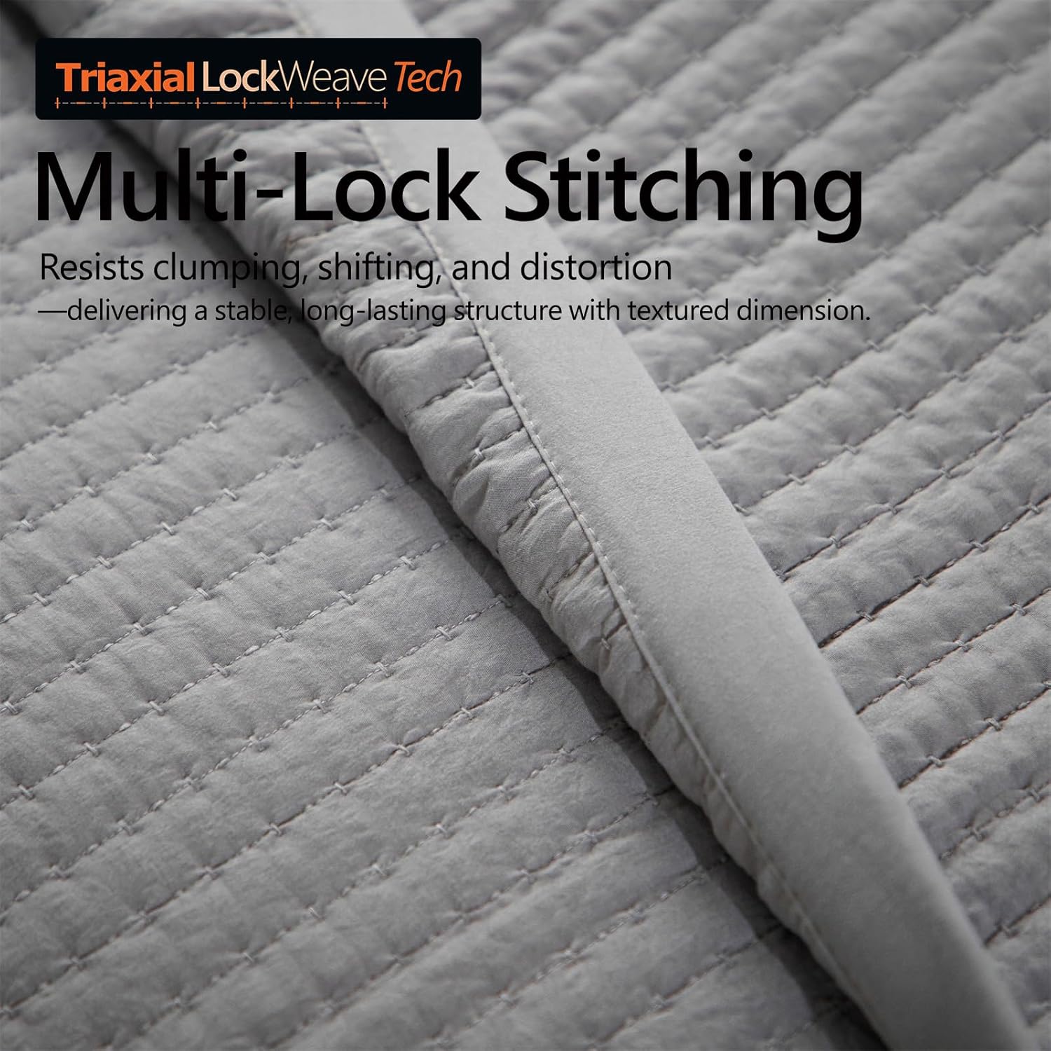 Max Oversized California King Quilt Set – 112"x106"Soft Washed Lightweight Bedspread,Multi-Lock Quilting,Minimalist Nordic Bedding, Spring & Summer Quilt Set (1 Quilt + 2 Pillow Shams), Grey - Image 4