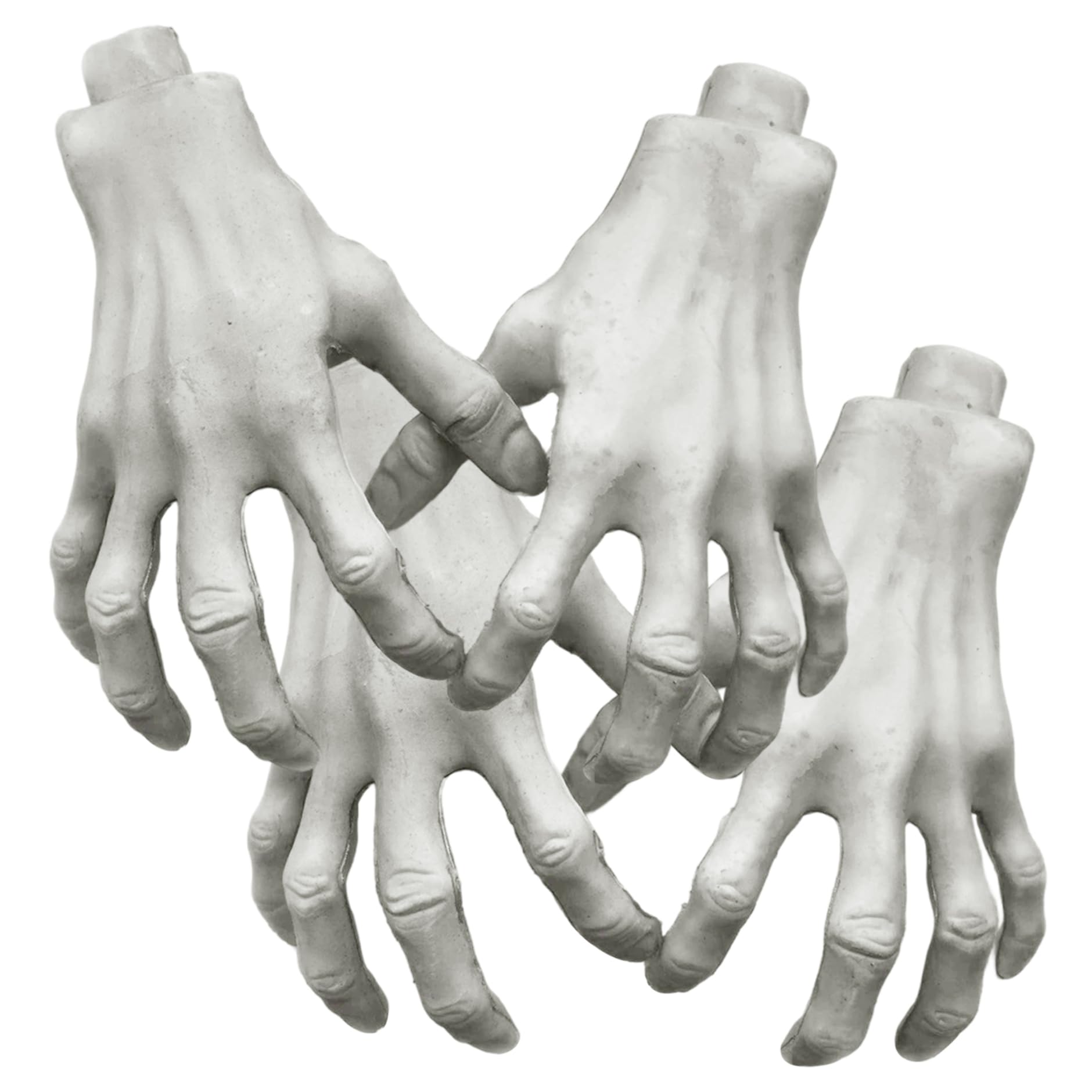 Mains de squelette d'Halloween en plastique taille réelle pour décoration de maison hantée