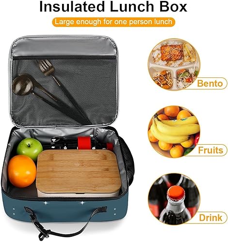 Miniatura 7 de Linda lonchera reutilizable con diseño de conejo, bolsa de almuerzo aislada, lonchera para comida y alimentos, bolsa de mano para mujeres, niños,