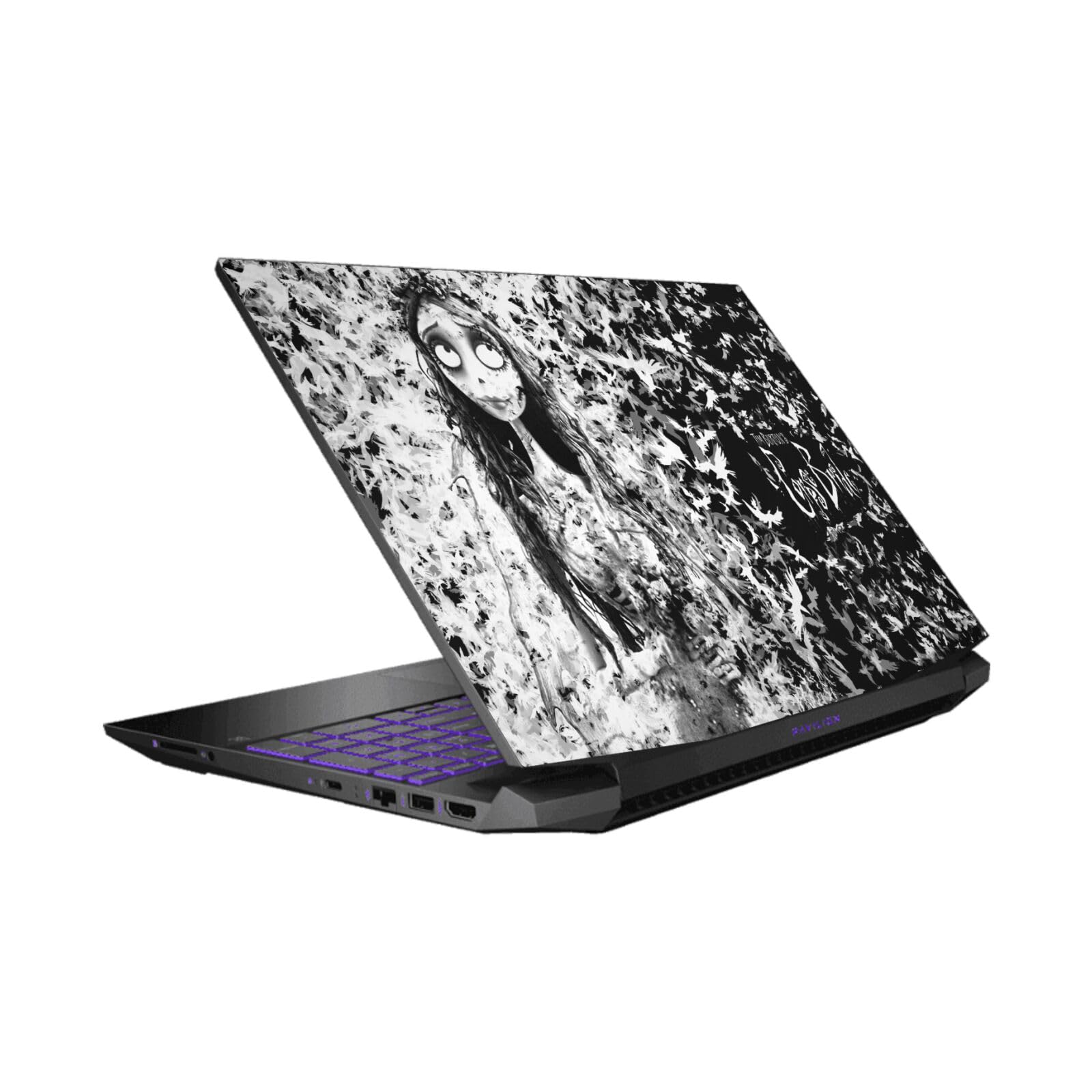 Skin autocollant HP Pavilion 15.6 Corpse Bride Emily clé en vinyle pour personnaliser votre PC - 7