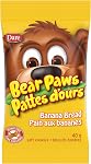 Bear Paws Banana Cookies de pain - Packs de snack pour les cookies, collations scolaires gratuites pour les arachides, 240g, 6 Pochettes