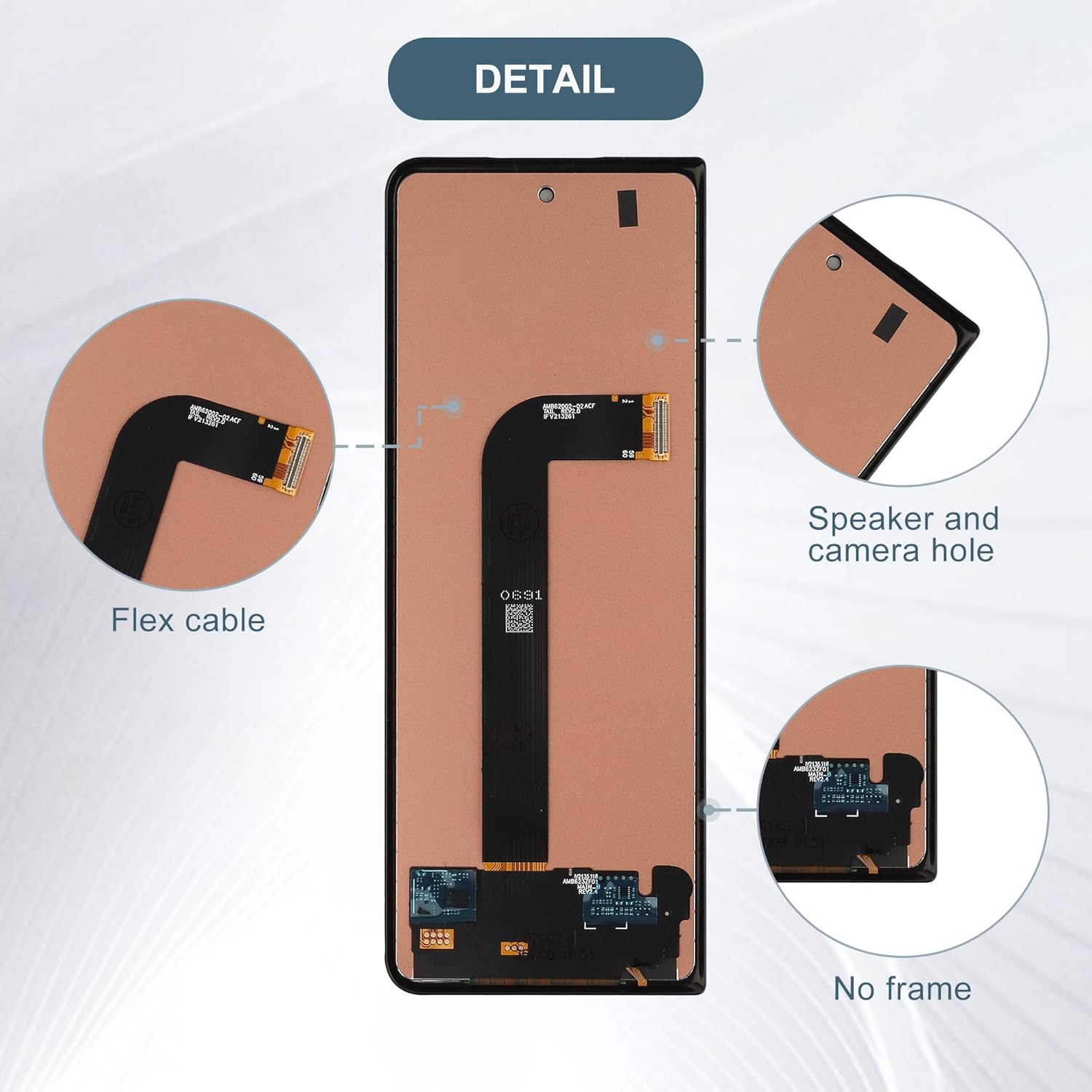 Replacement LCD Display Touch Screen Digitizer Assembly Compatible with Samsung Galaxy Z Fold 3 SM-F926U/SM-F926U1 6.2 with Tools（Black）