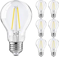 Vista 1 de TJOY 6 Pack A19 Vintage LED Edison Bulbs, Dimmable Light Bulb 50W Equivalent, 5000K Daylight, 5W E26 Standard Base, 470Lumens, CRI80+, Clear Glass