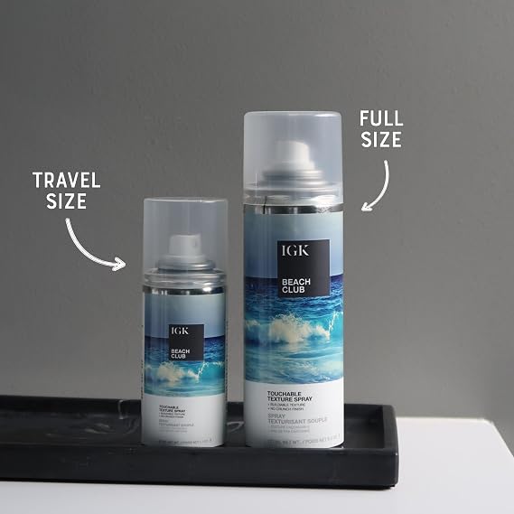 IGK Beach Club Volumizing Texture Spray, Instant Volume, Travel Size 2 Pack