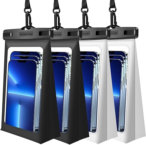 newppon Bolsa flotante impermeable para teléfono paquete de 2 fundas universales flotantes a prueba de agua - Soporte flotante transparente con