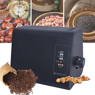 Electric Coffee Bean Roaster with Efficient Heat Dissipation, Temperature Control, Timer, Suitable for Home/Commercial Automatic Roasting