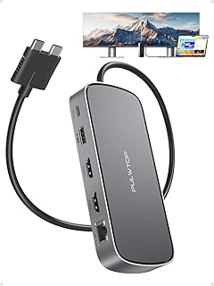 PULWTOP MacBook Pro Docking Station Dual Monitor 4K@60Hz for MacBook Air/Pro M5/M4/M3 Pro & Max, Mac Docking Station Dual ... Price In India