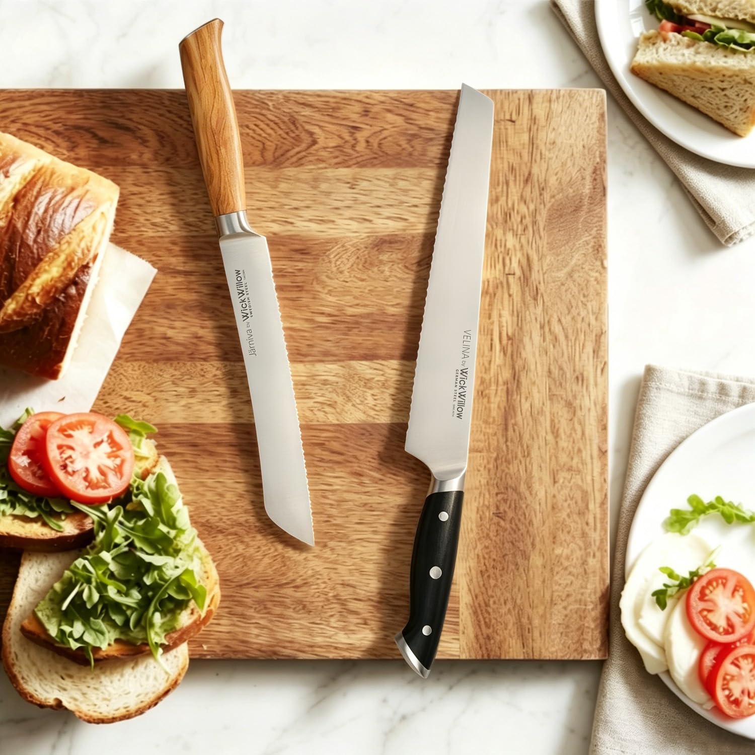 WICKWILLOW Bread Knife - Razor Sharp German Steel -5