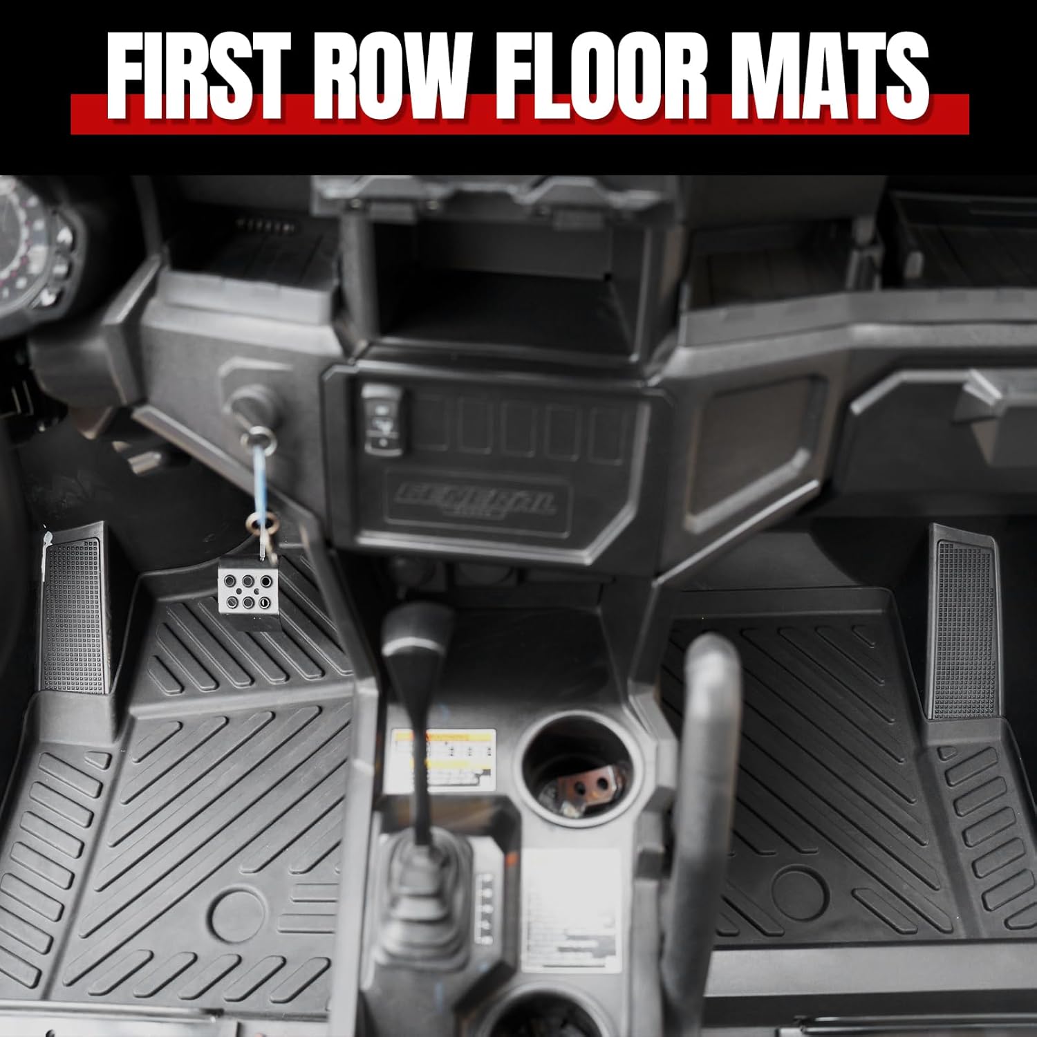 A & UTV PRO Floor Mat for Polaris General XP 4 1000/ General 4 1000 2016-2025, Front and 2nd Row Floor Slush Liner, All Weather TPE Material Protection Accessories, Custom Fit, Waterproof, 4PCS