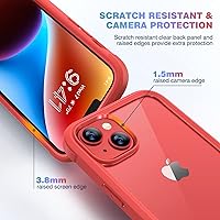Vista 174 de Diaclara - Funda diseñada para iPhone 15 Plus de 6.7 pulgadas, transparente, cuerpo completo, con protector de pantalla, resistente de protección