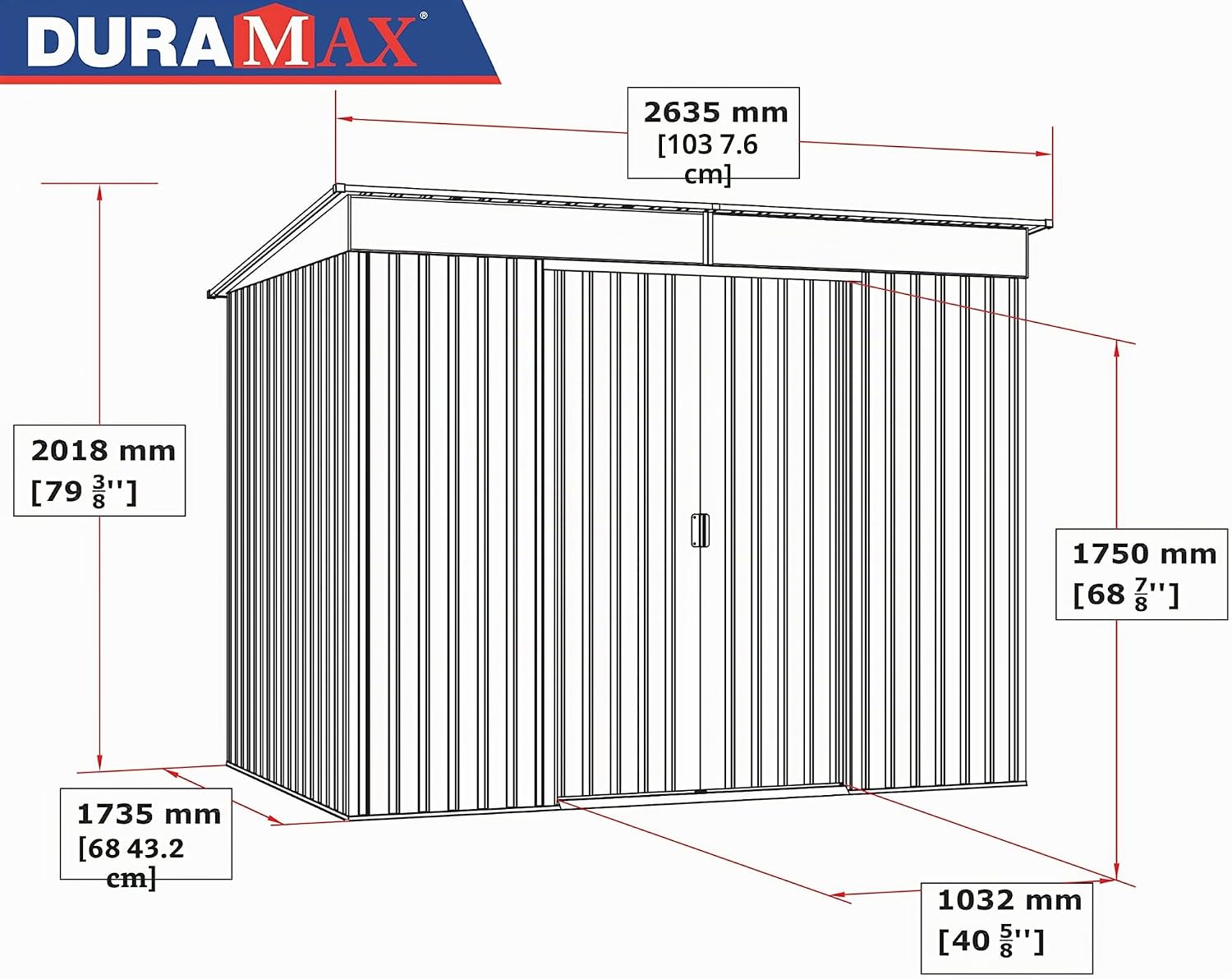 Duramax shed dimensions diagram