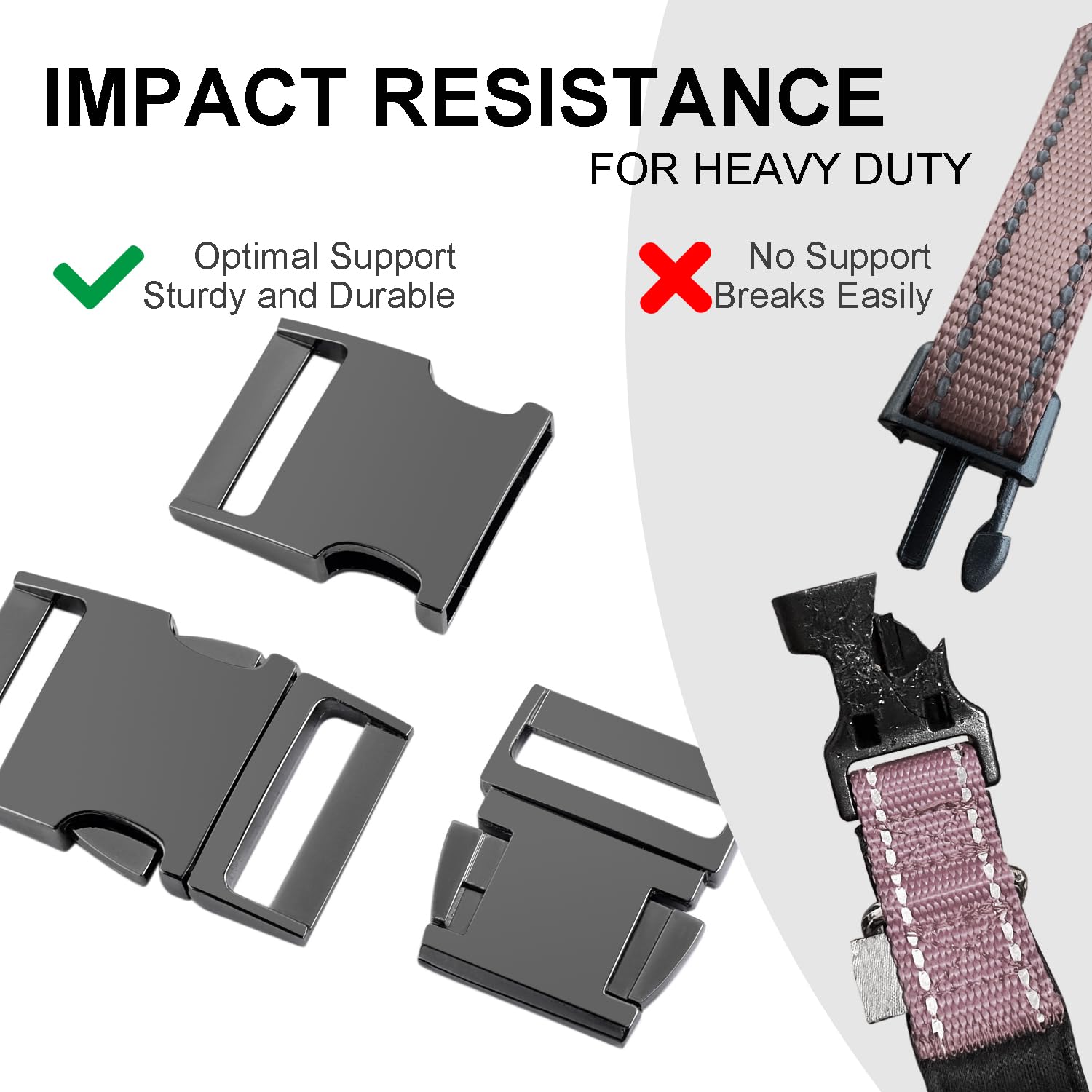 CooBigo Metalowe boczne klamry zwalniające 1" (25 mm)