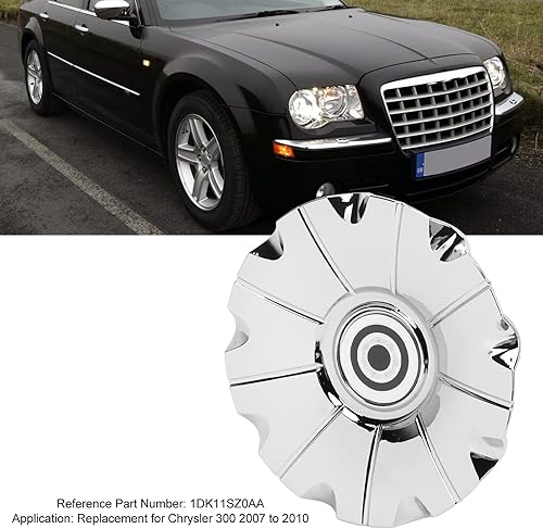 Miniatura 4 de Tapa de cubo central de rueda automática, cubierta de llanta de ruedas cromadas ABS, 1DK11SZ0AA repuesto para 300 2007 a 2010