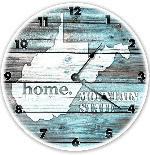 Sugar Vine Art Reloj de pared redondo silencioso sin tictac, funciona con pilas, hecho a mano, extra grande, de 12 pulgadas, para dormitorio,